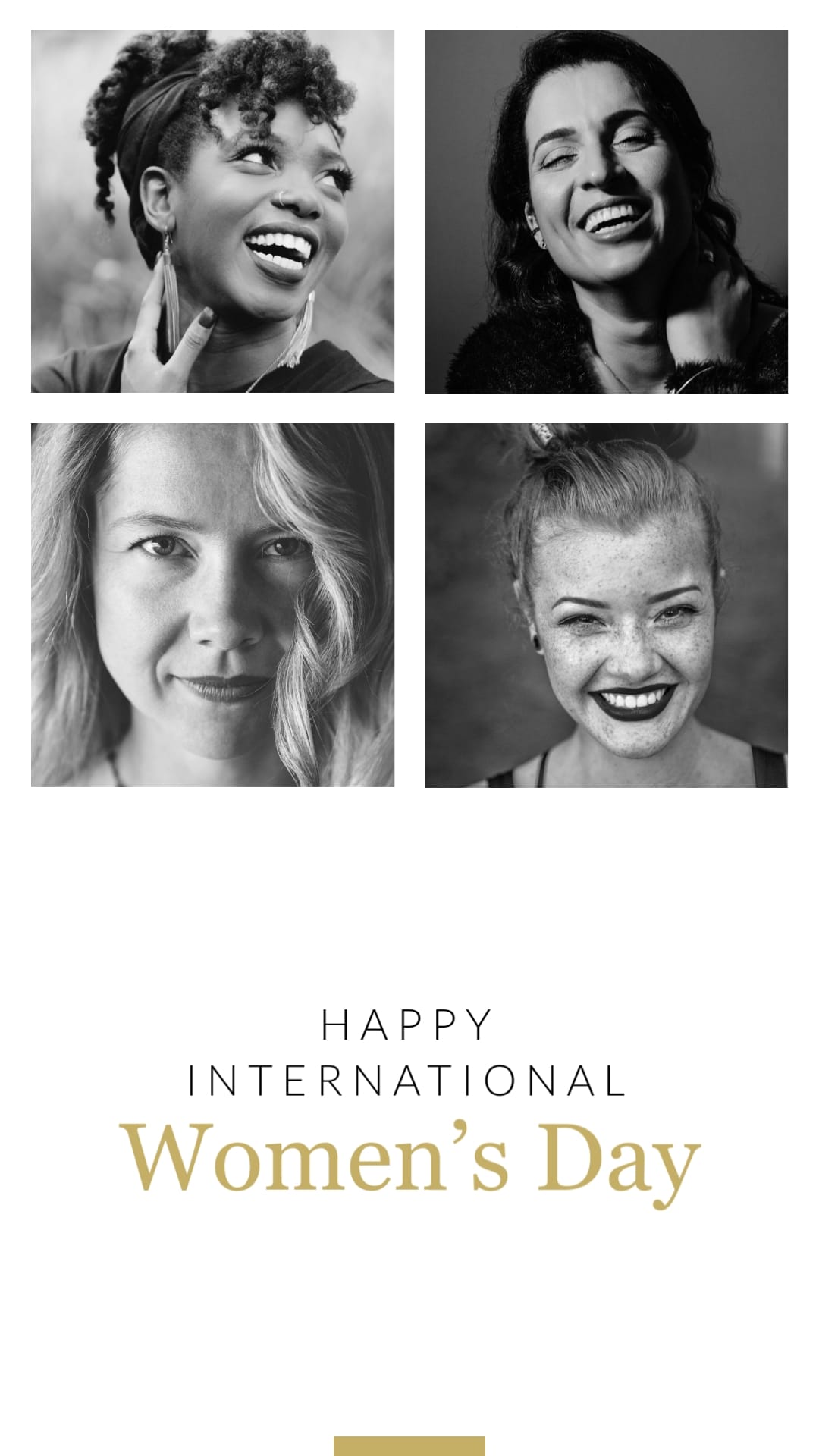 Minimalist Womens Day Greeting Card Vertical Template