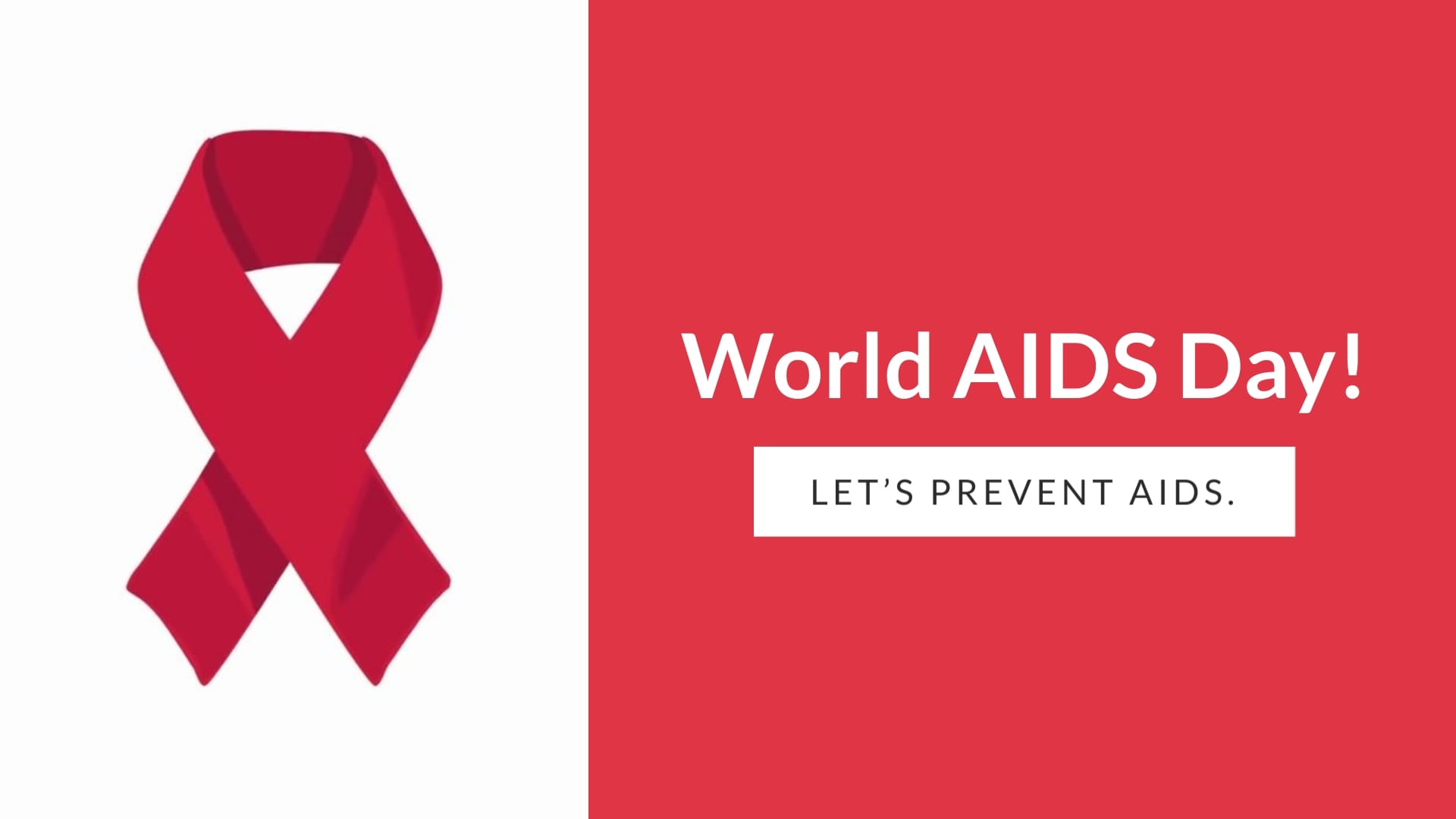 Minimalist World AIDS Day Greeting Card Template