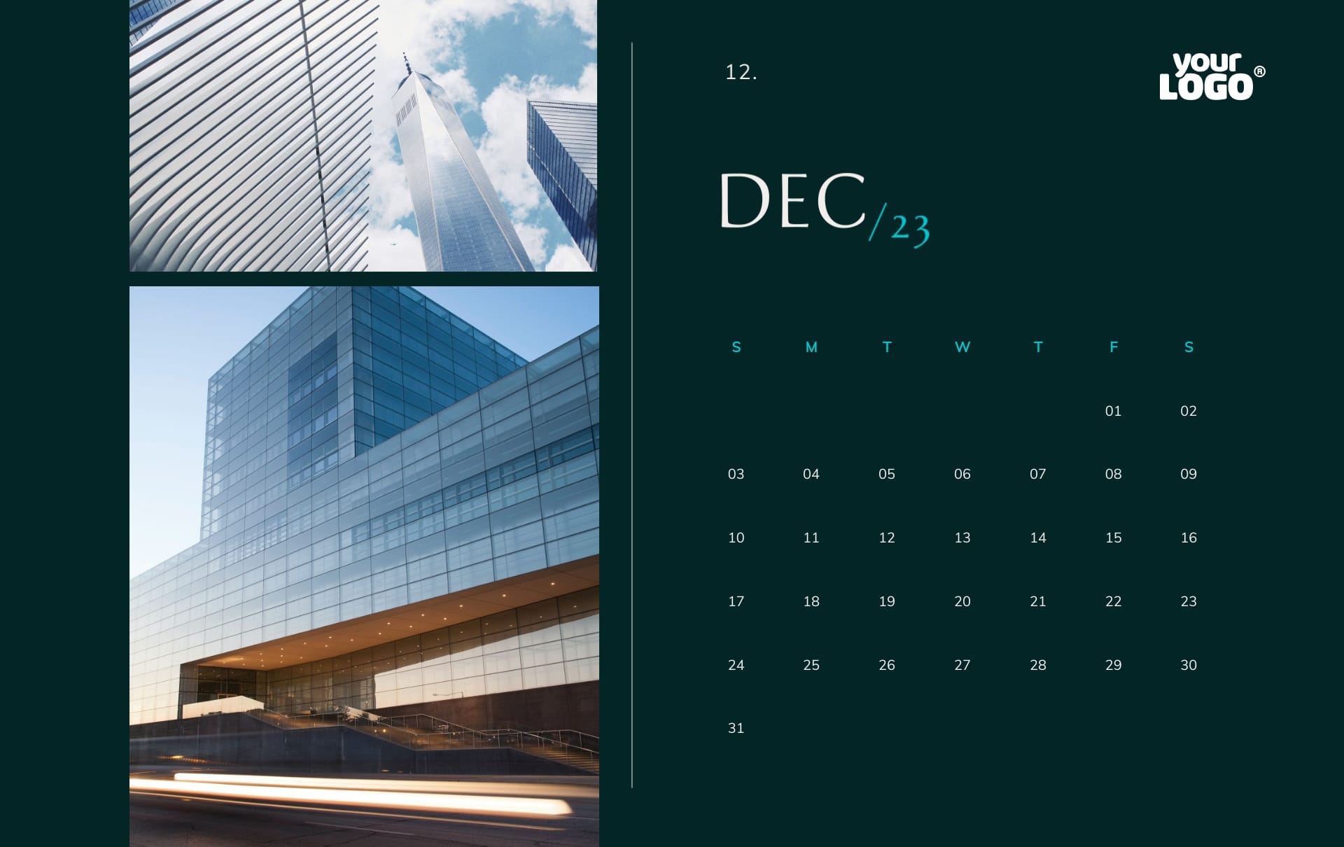 Modern Calendar Template - Slide 12 Modern Calendar Template - Slide 12