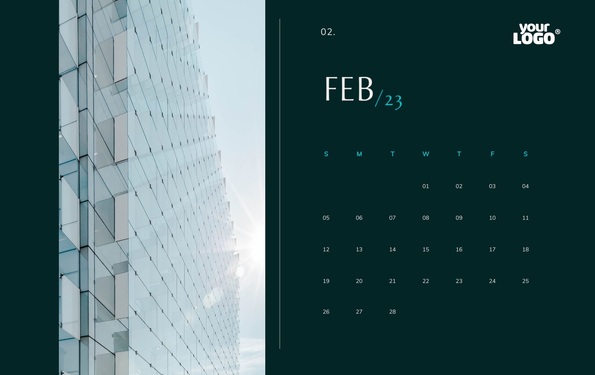 Modern Calendar Template - Slide 2 Modern Calendar Template - Slide 2
