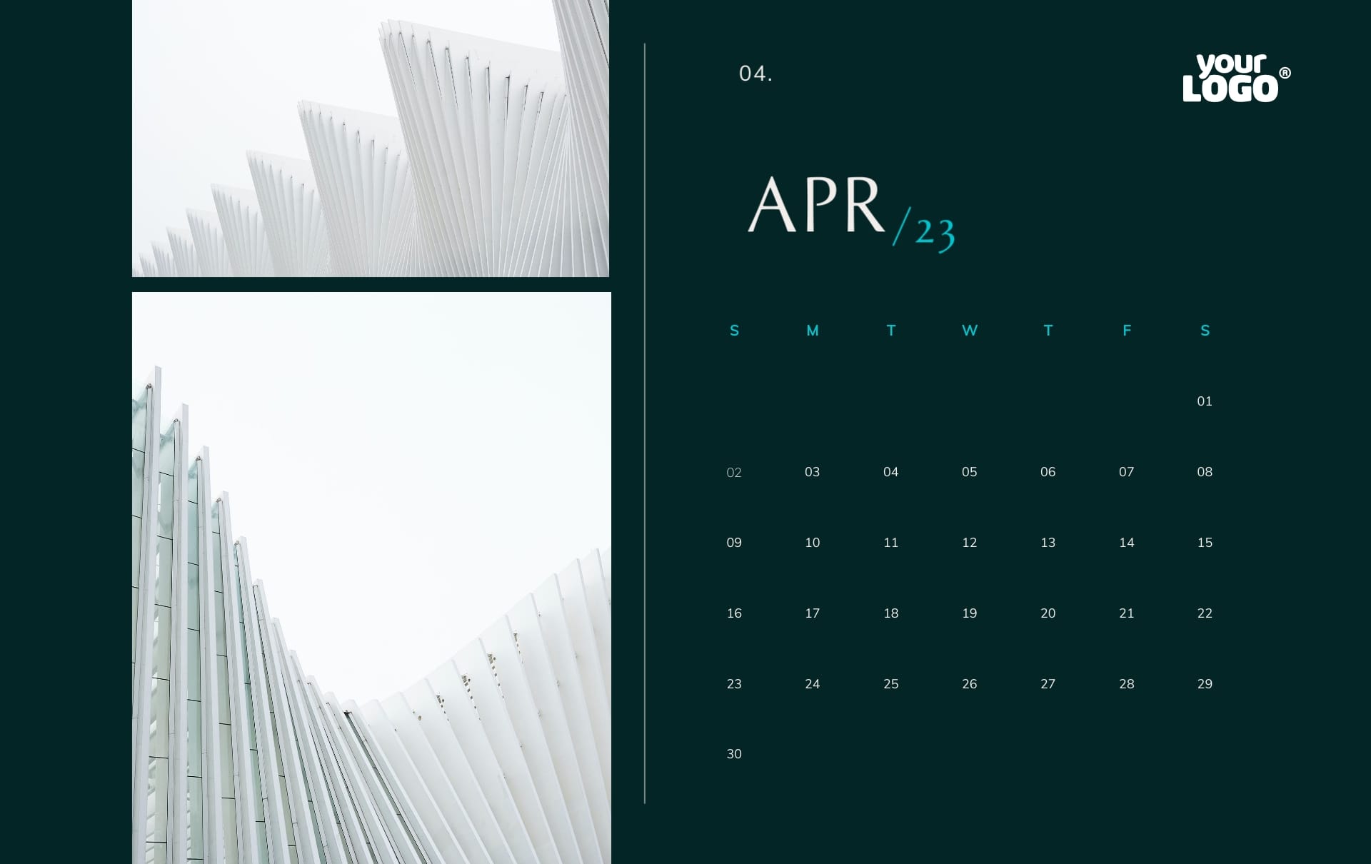 Modern Calendar Template - Slide 4 Modern Calendar Template - Slide 4
