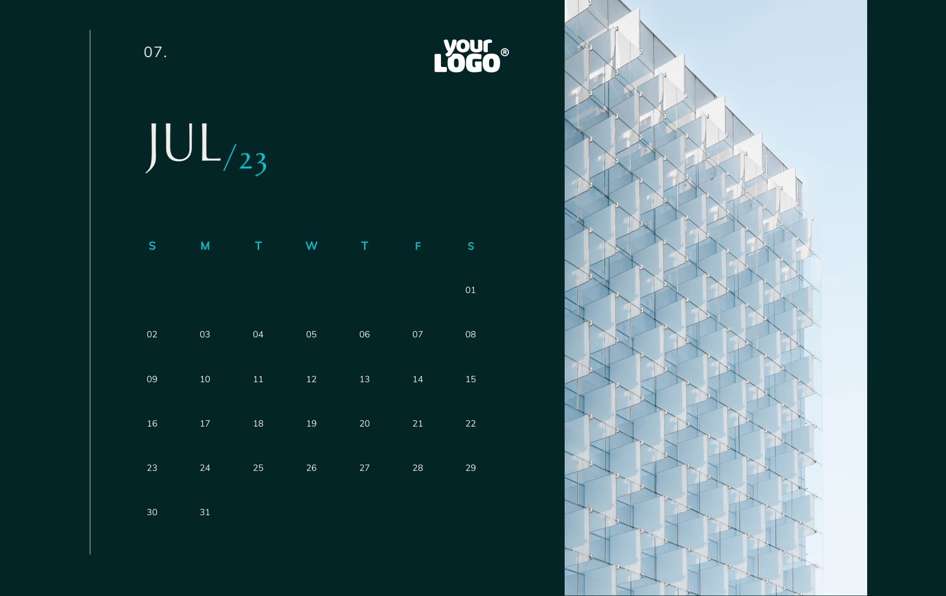 Modern Calendar Template - Slide 7 Modern Calendar Template - Slide 7