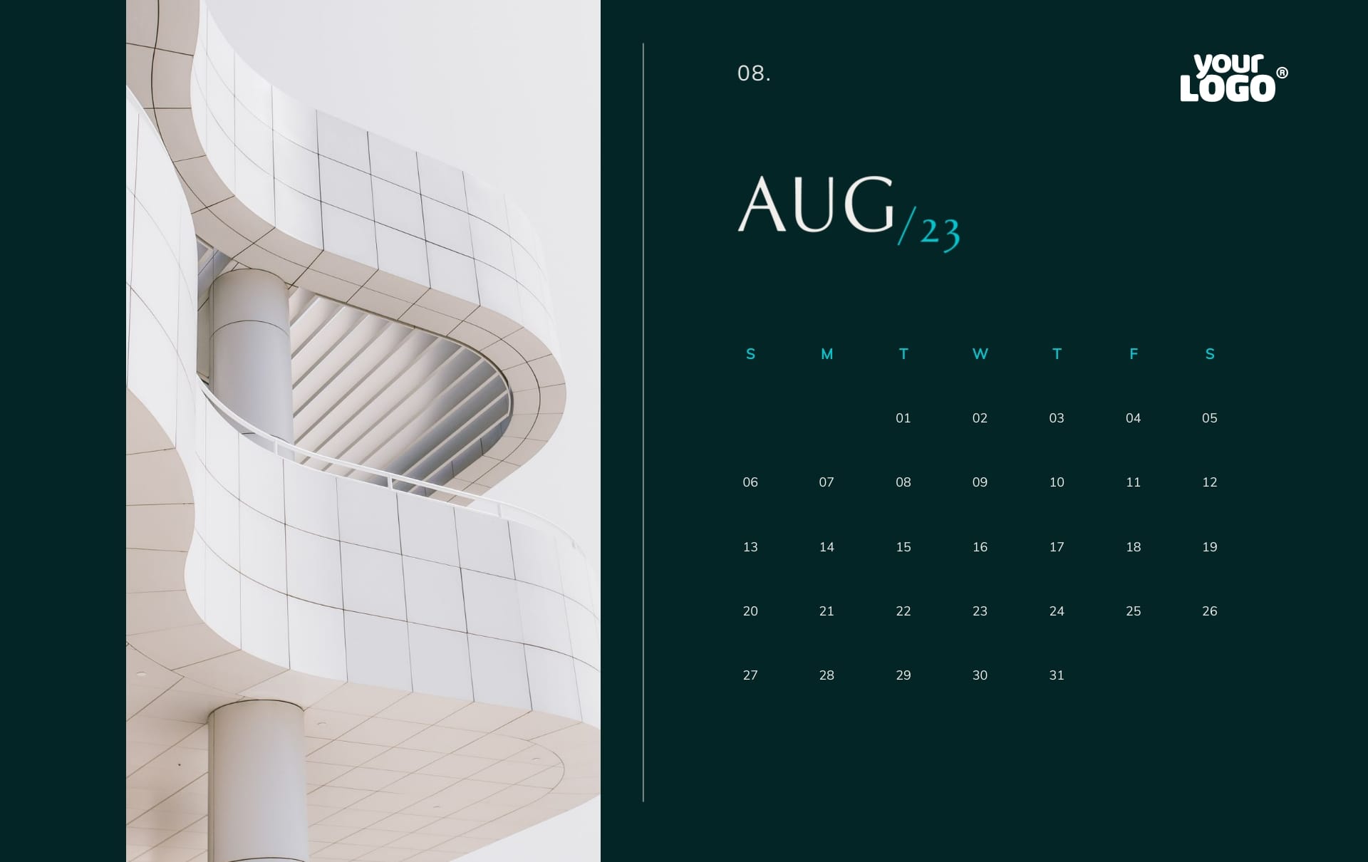 Modern Calendar Template - Slide 8 Modern Calendar Template - Slide 8