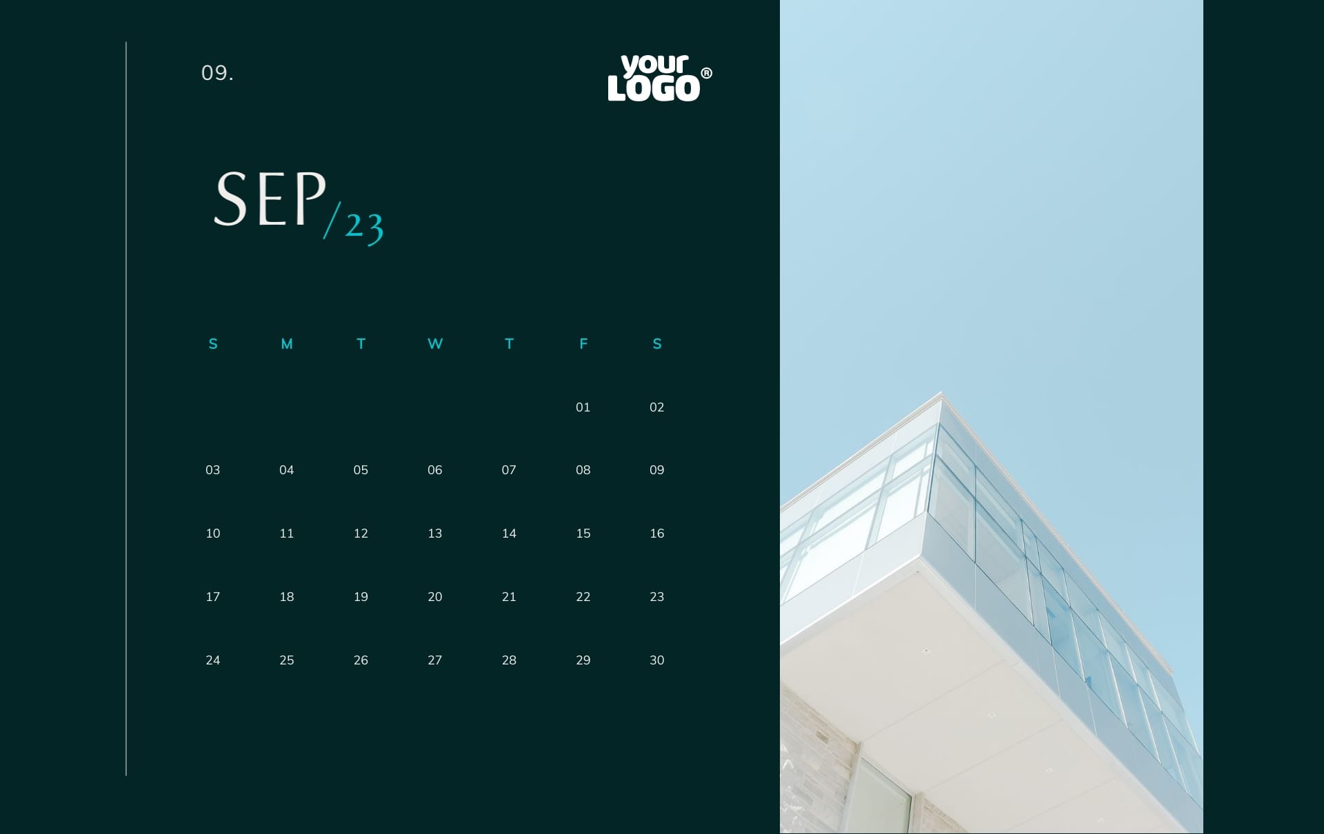 Modern Calendar Template - Slide 9 Modern Calendar Template - Slide 9