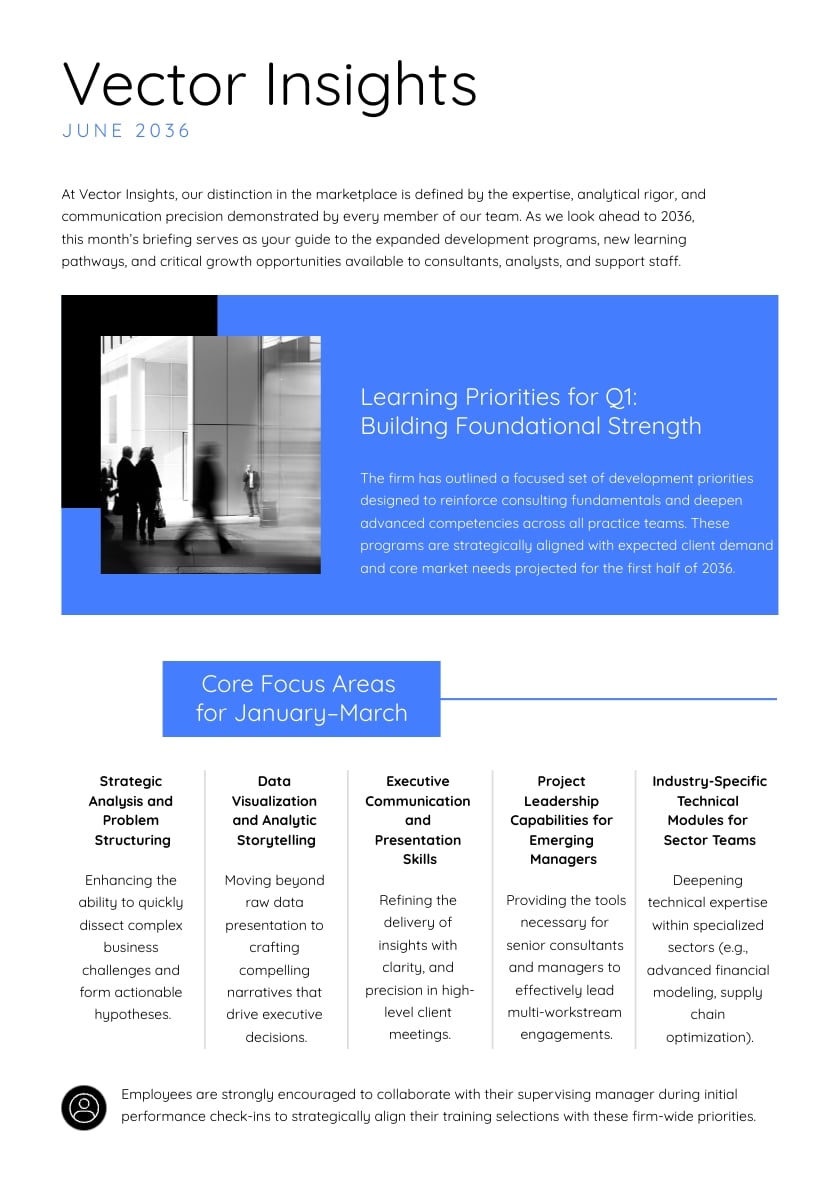 Modern Employee Newsletter Template