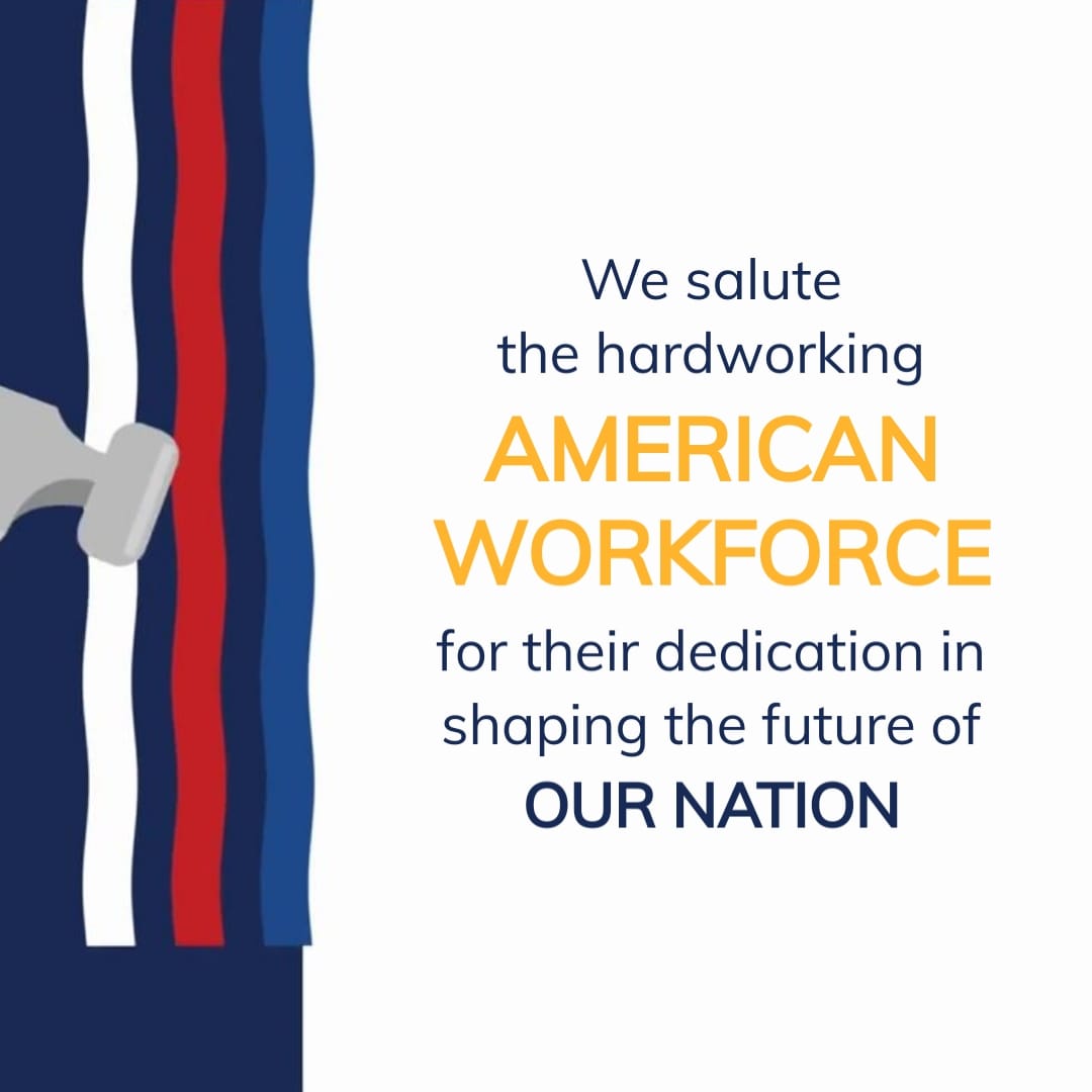 Modern Labor Day Greeting Card Square Template