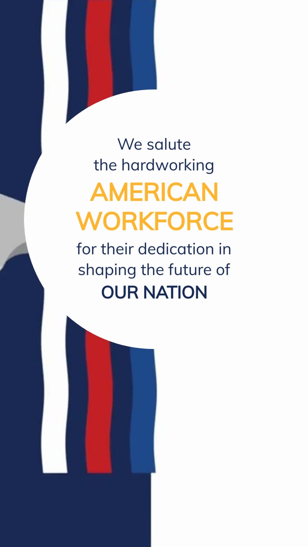 Modern Labor Day Greeting Card Vertical Template