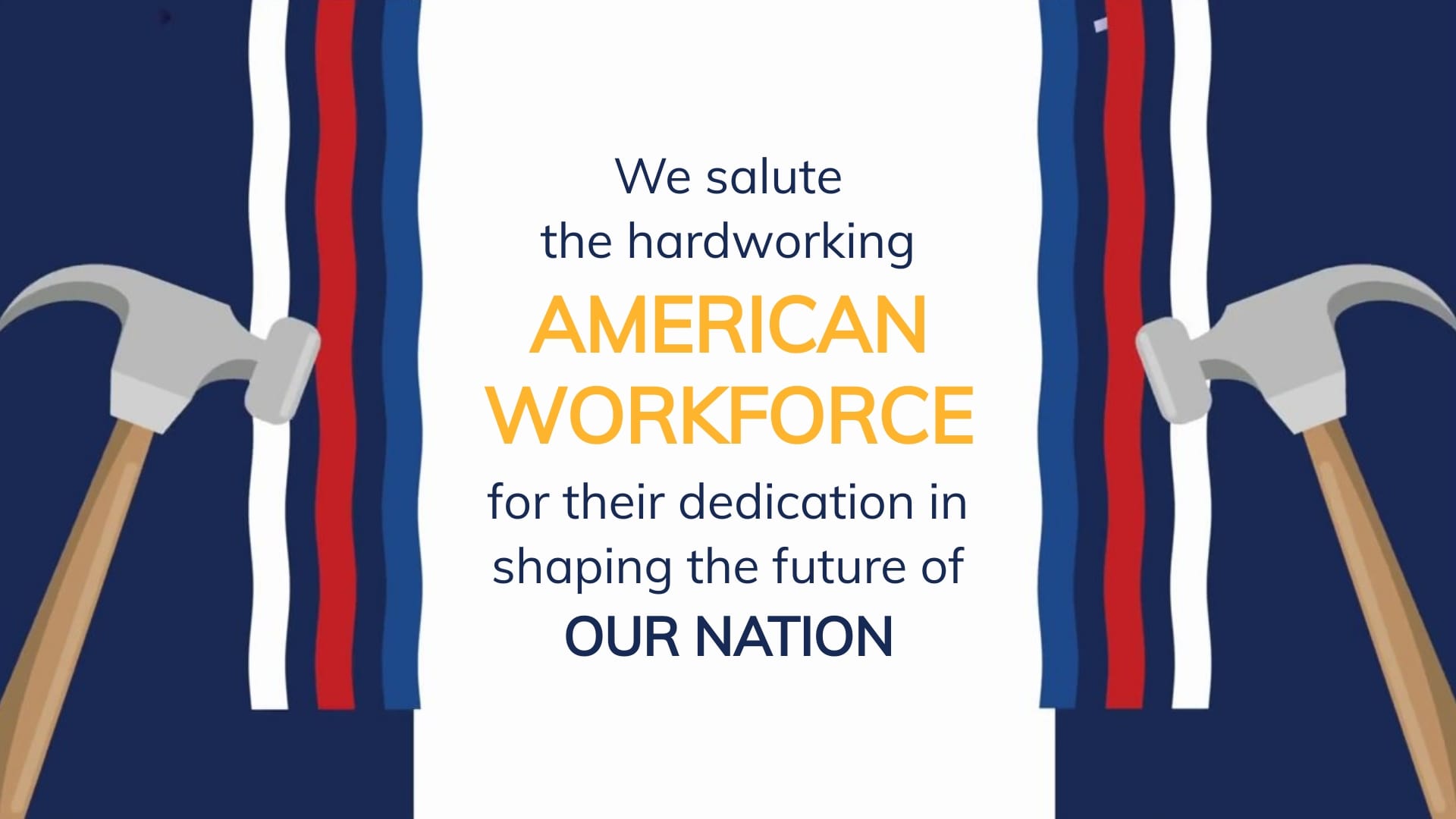 Modern Labor Day Greeting Card Template