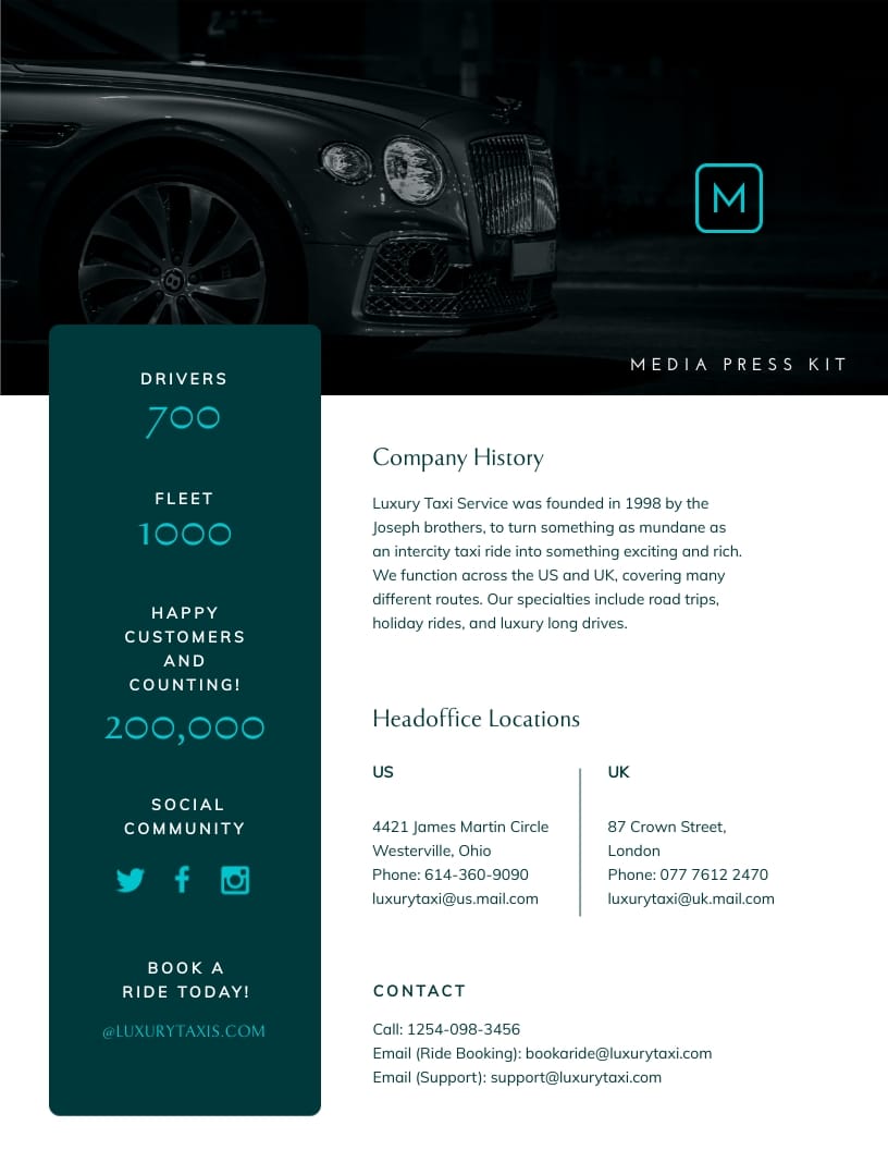 Modern Media Press Kit Template - Slide 2 Modern Media Press Kit Template - Slide 2