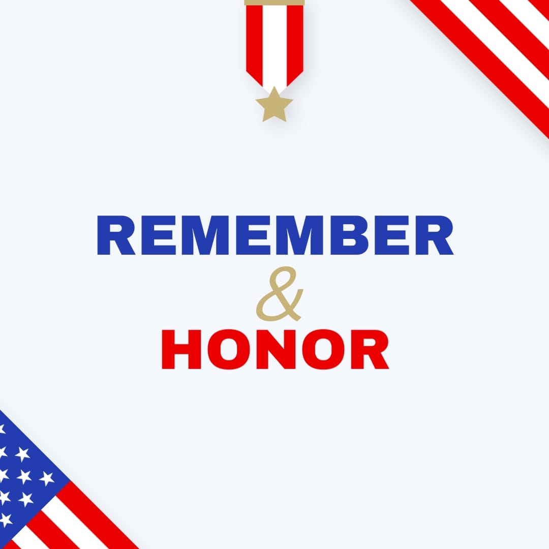 Modern Memorial Day Greeting Card Square Template