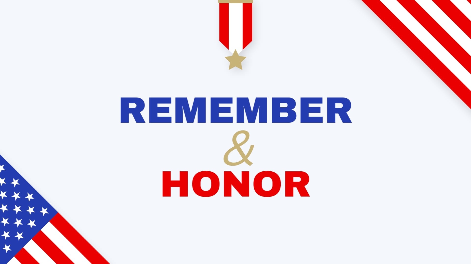 Modern Memorial Day Greeting Card Template