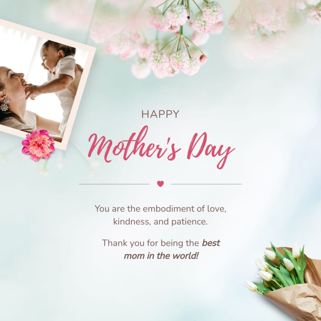Modern Mothers Day Greeting Card Square Template