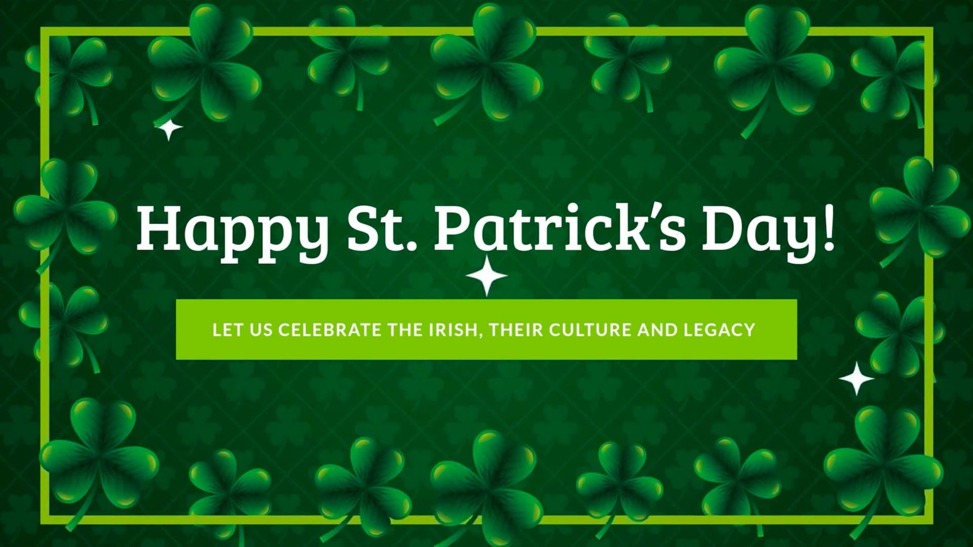 Modern St Patricks Day Greeting Card Template