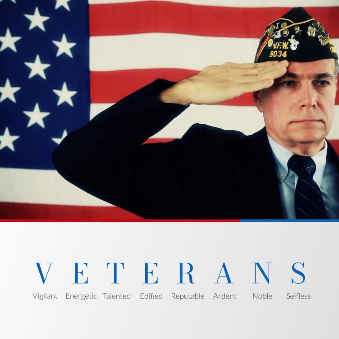 Modern Veterans Day Greeting Card Square Template