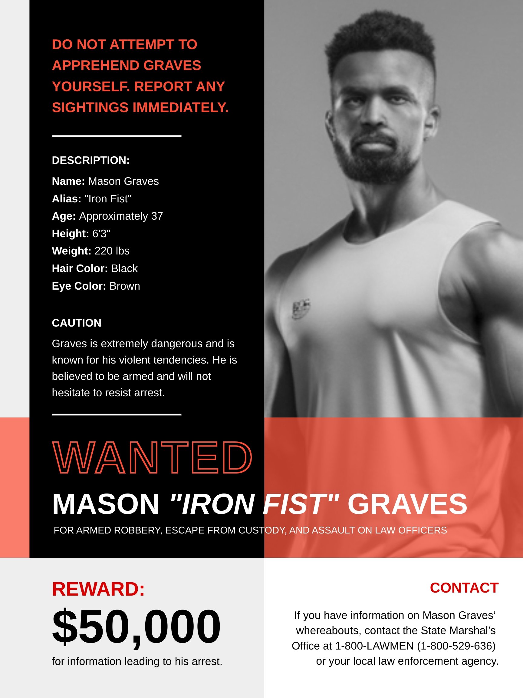 Modern Wanted Poster Template