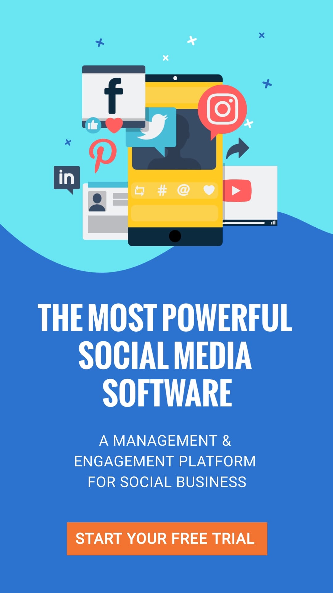 Most Powerful Social Media Software Vertical Template