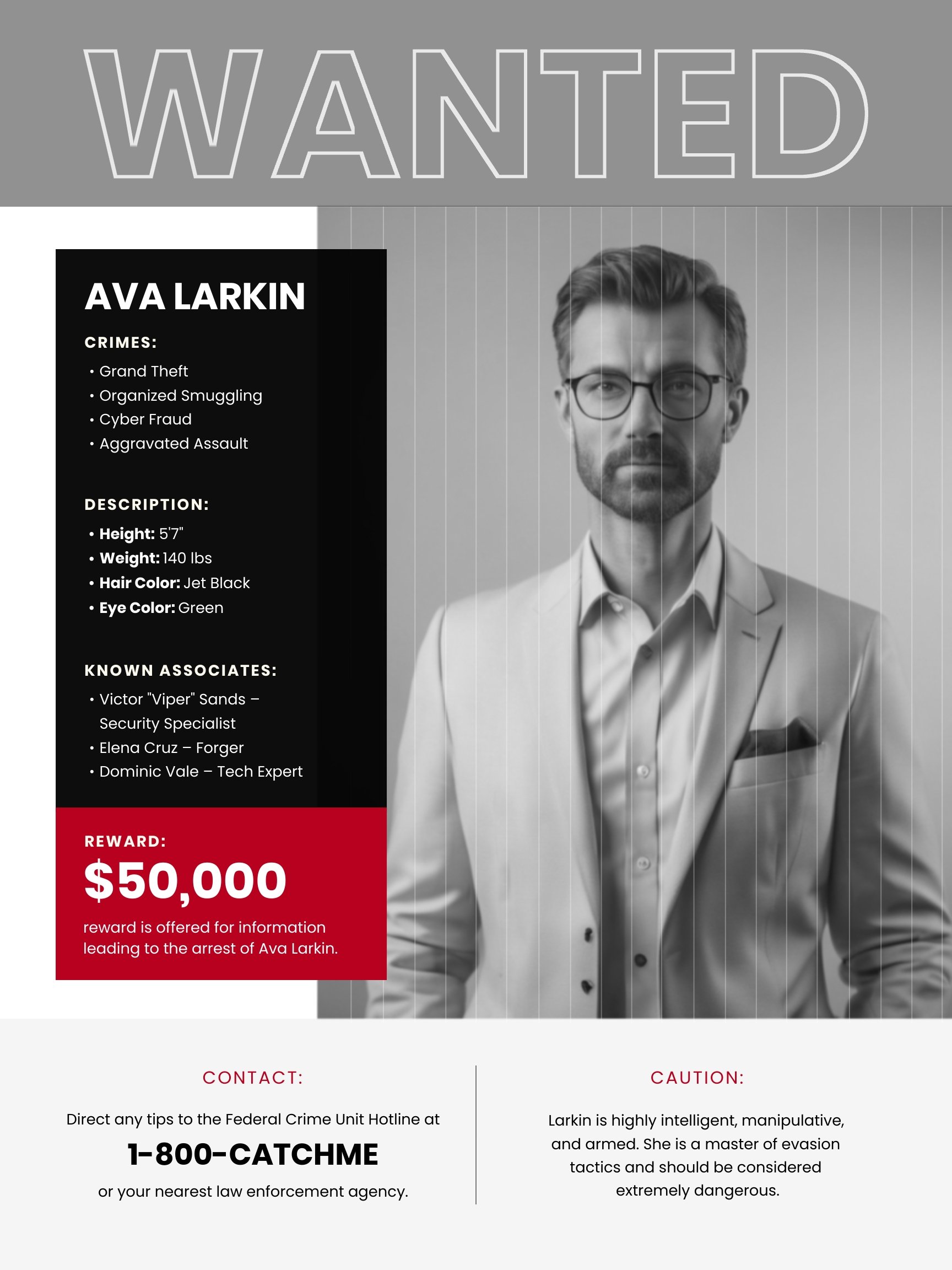Most Wanted Poster Template