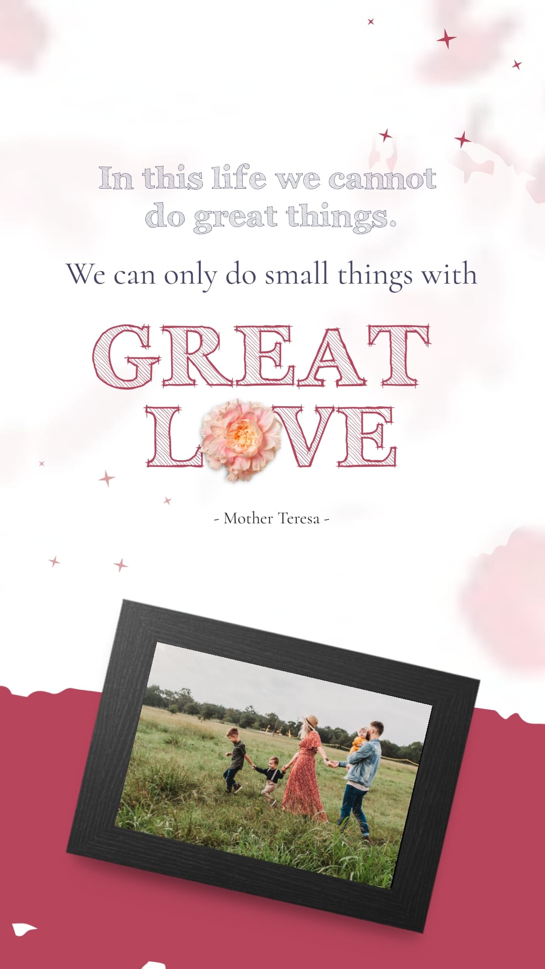 Mother Teresa Animated Quote Vertical Template