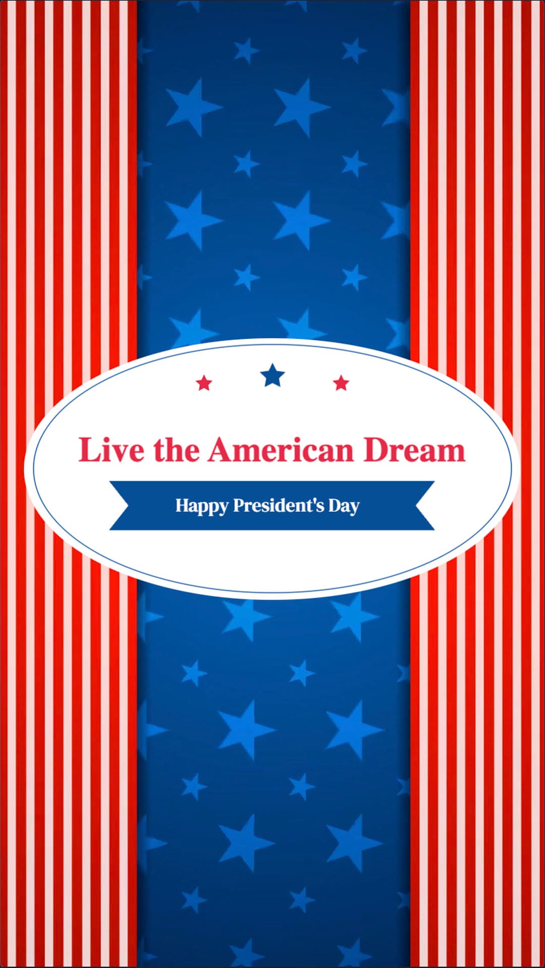 Motivating Presidents Day Greeting Card Vertical Template