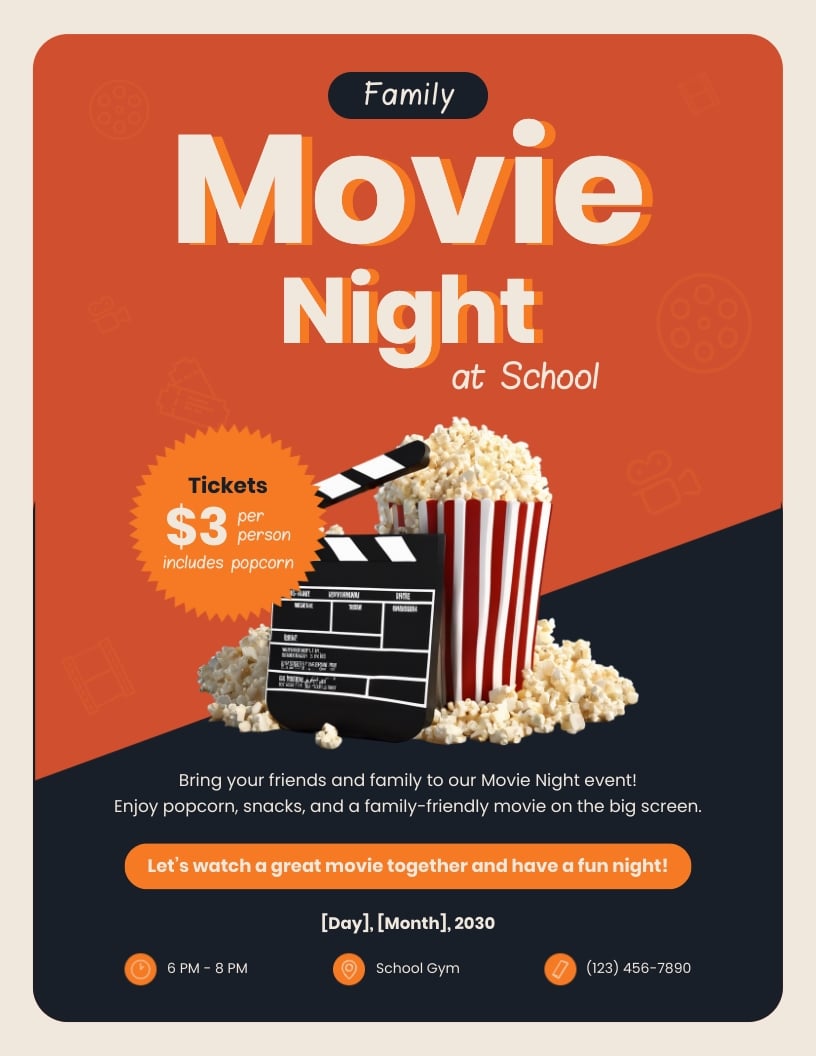 Movie Night Flyer Template