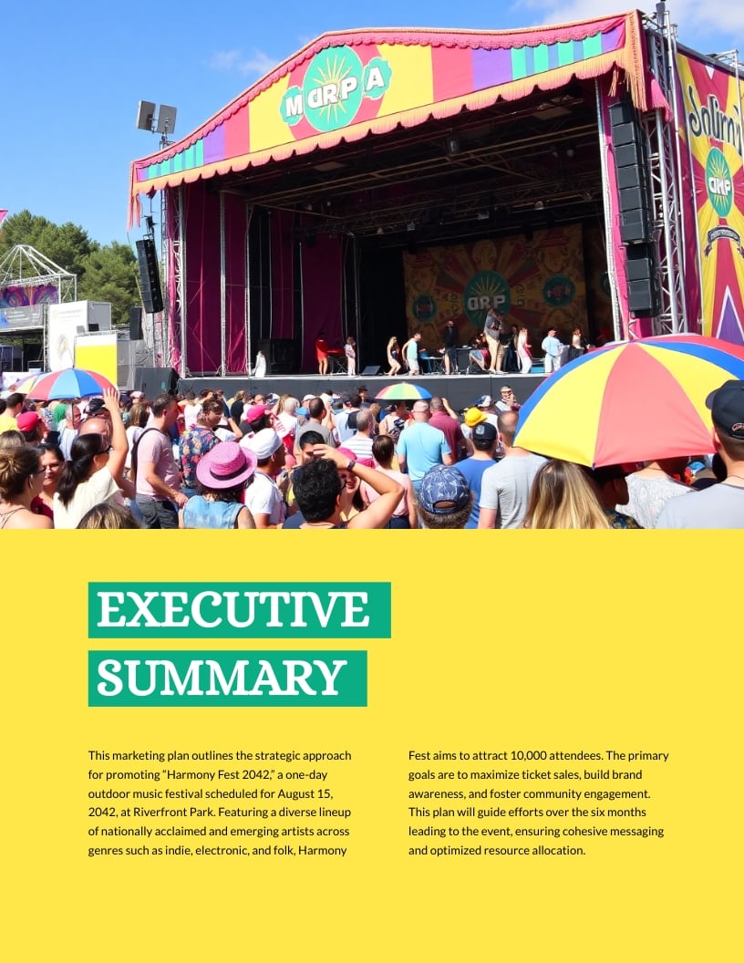 Music Event Marketing Plan Template - Slide 3 Music Event Marketing Plan Template - Slide 3