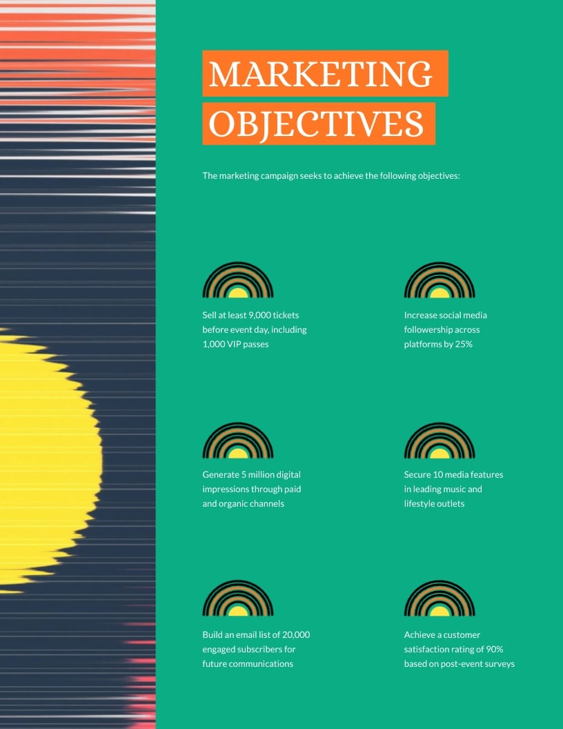 Music Event Marketing Plan Template - Slide 5 Music Event Marketing Plan Template - Slide 5