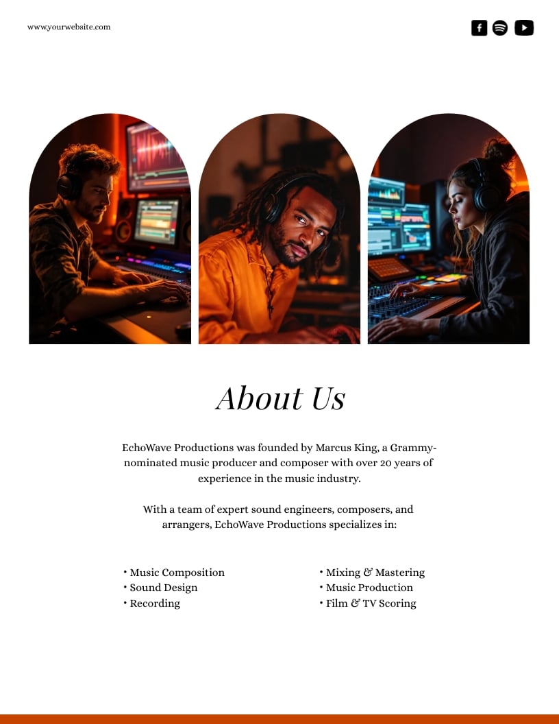 Music Podcast Press Kit Template - Slide 2 Music Podcast Press Kit Template - Slide 2