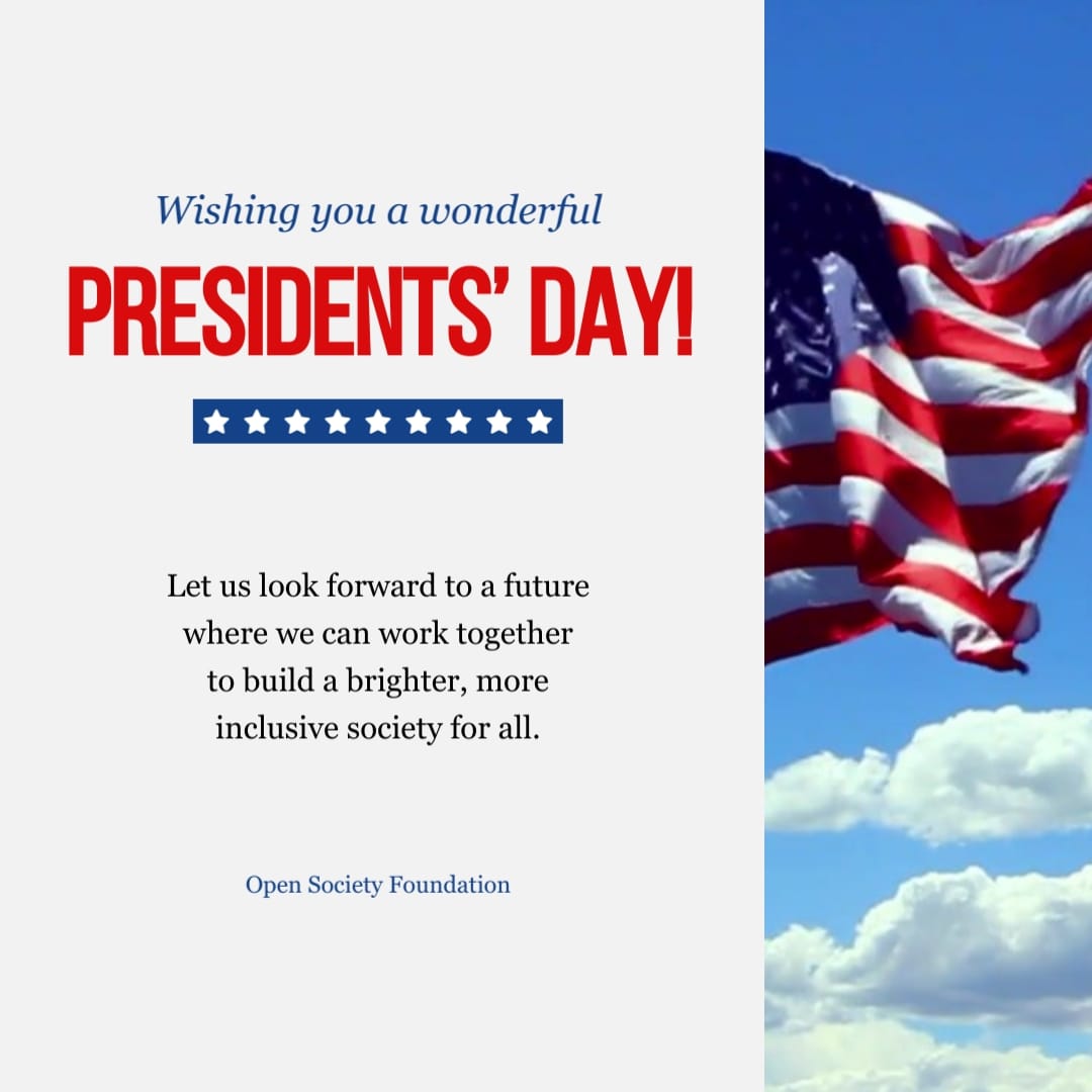 NGO Presidents Day Greeting Card Square Template