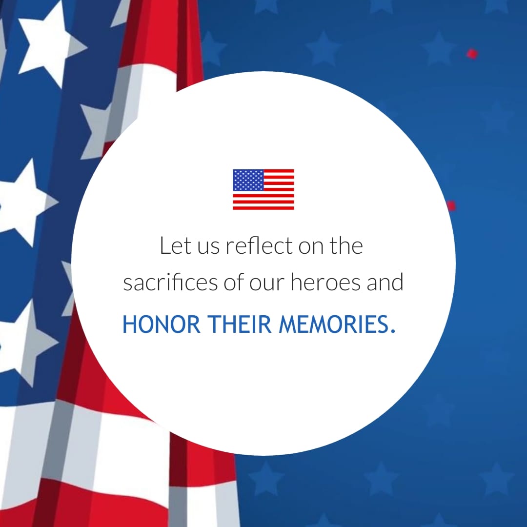 National Memorial Day Greeting Card Square Template