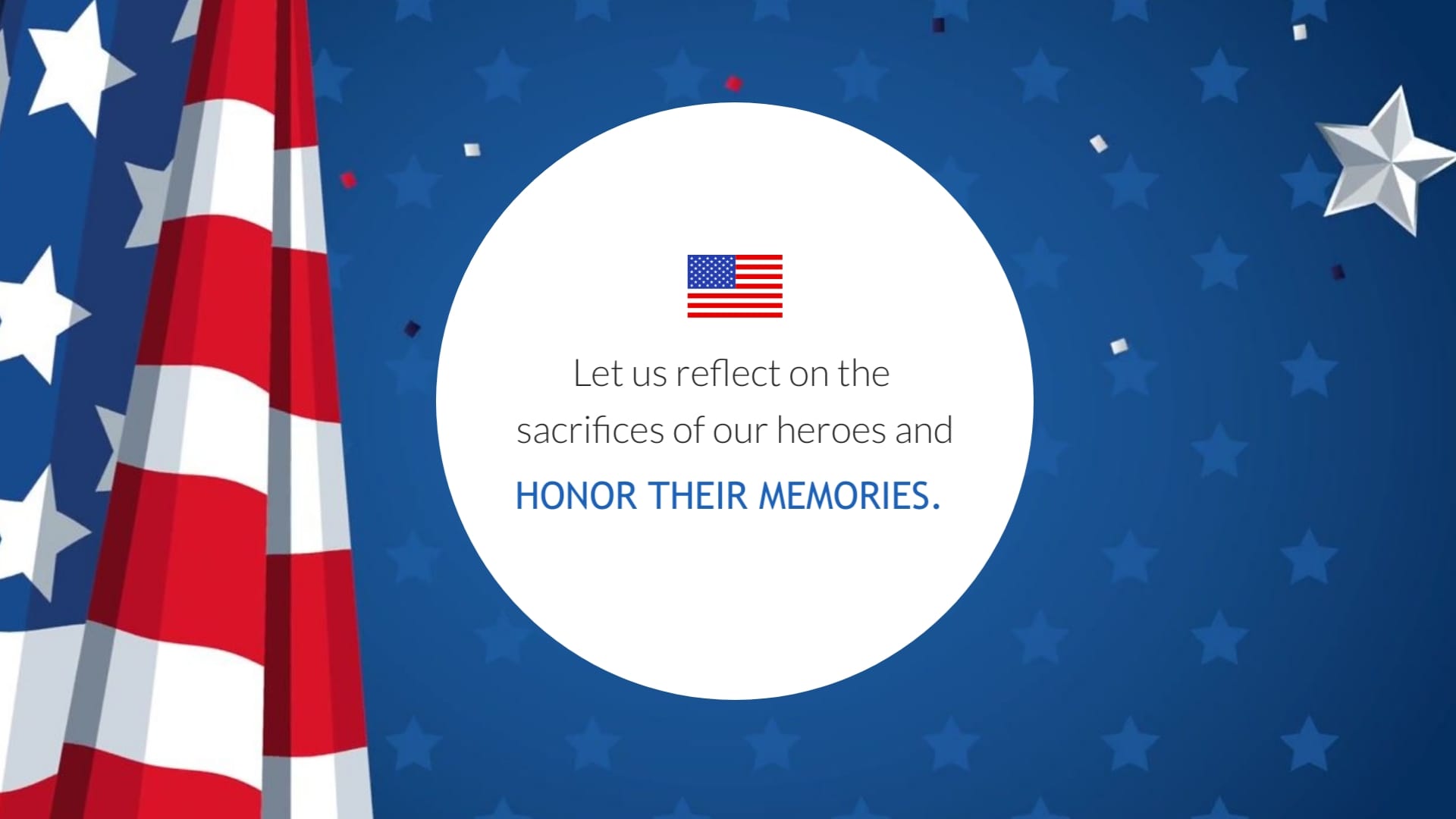 National Memorial Day Greeting Card Template