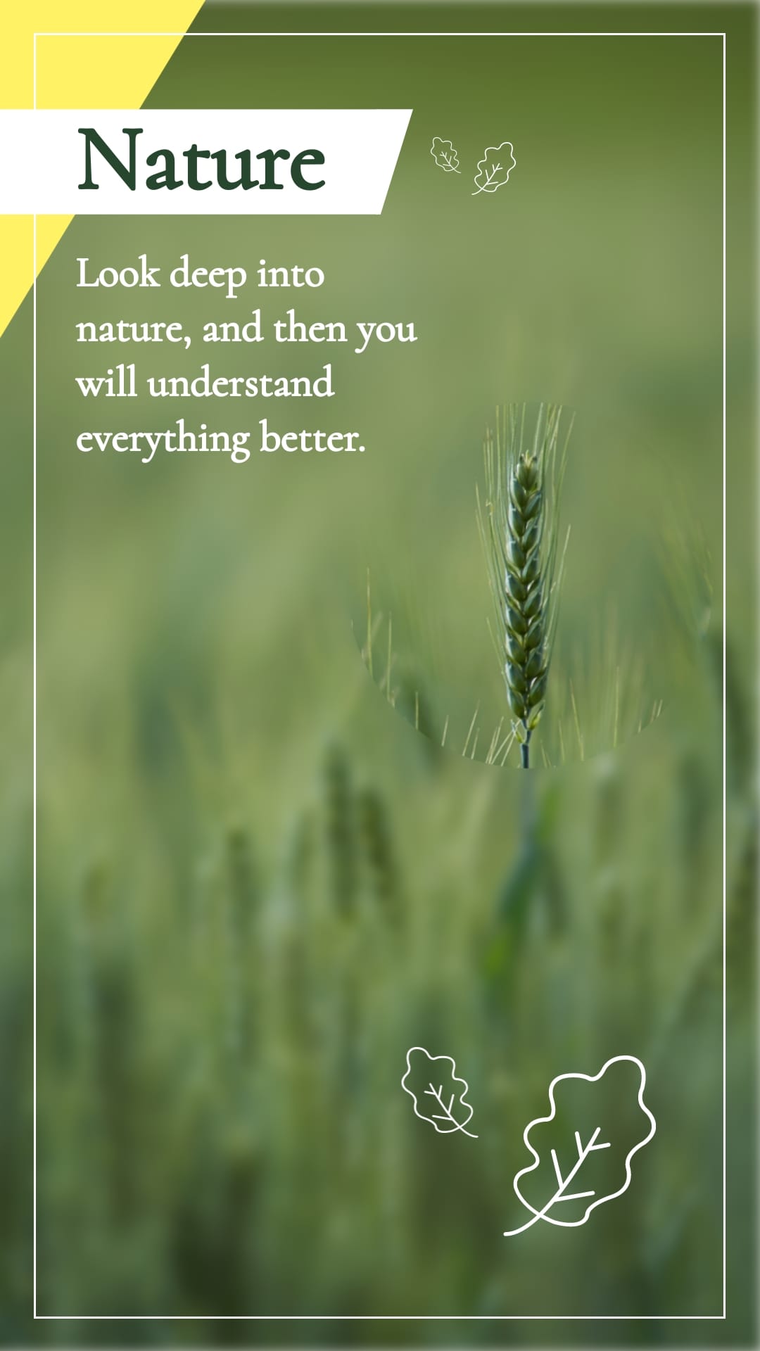 Nature Quote Phone Wallpaper Template