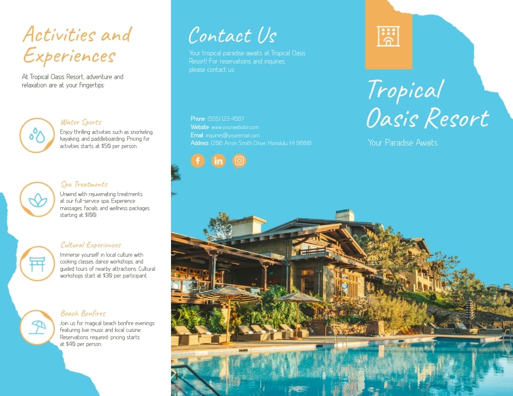 Nature Resort Brochure Template