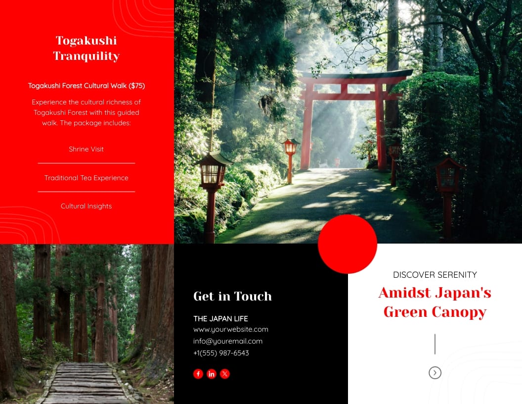 Nature Walk Trifold Brochure Template
