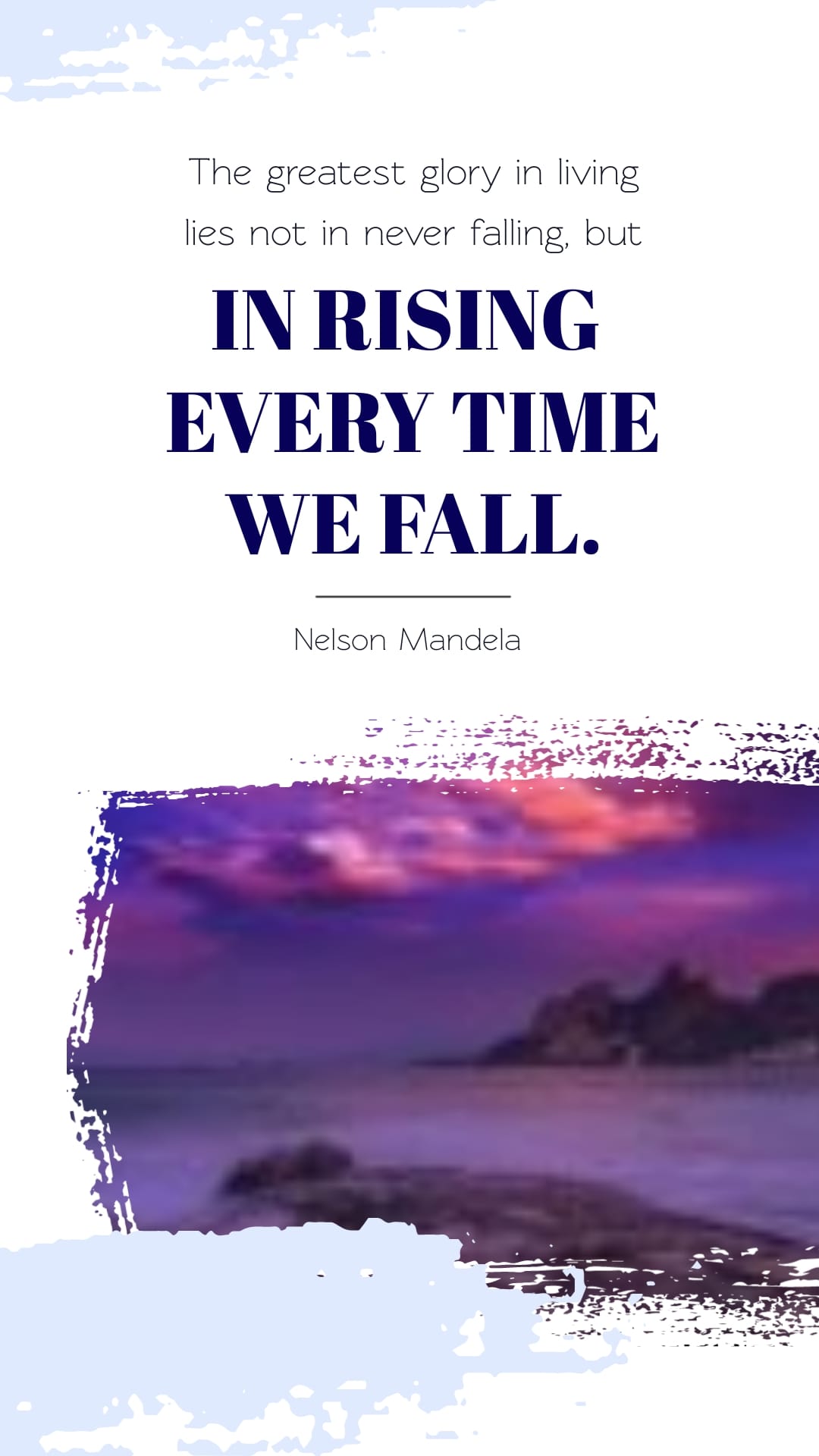 Nelson Mandela Animated Quote Vertical Template