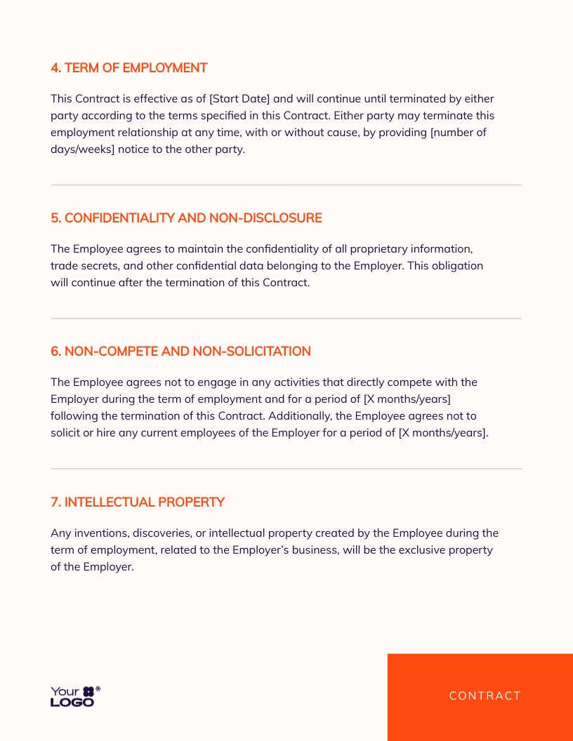 New Hire Employee Contract Template - Slide 3 New Hire Employee Contract Template - Slide 3