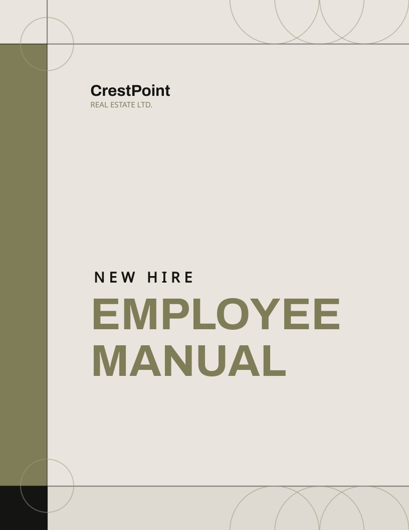 New Hire Employee Manual Template
