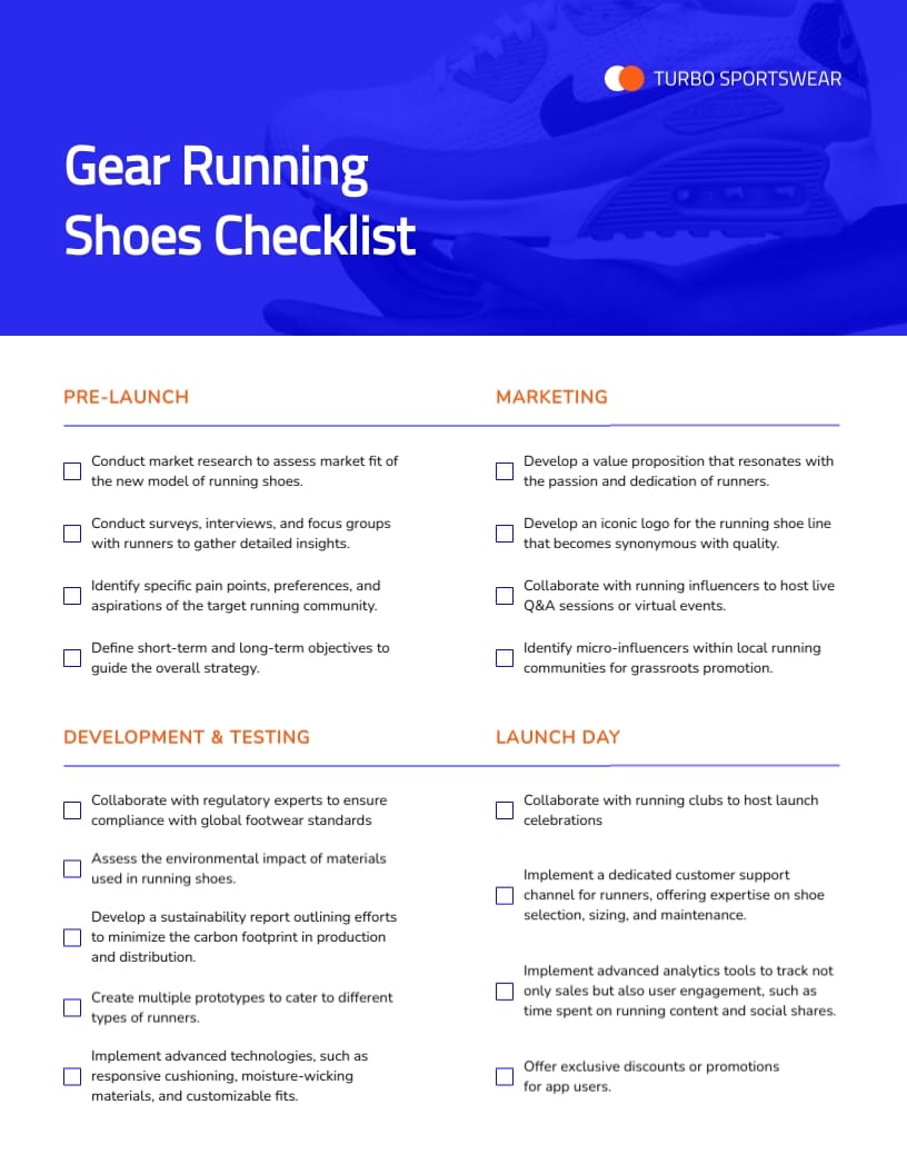 New Product Launch Checklist Template