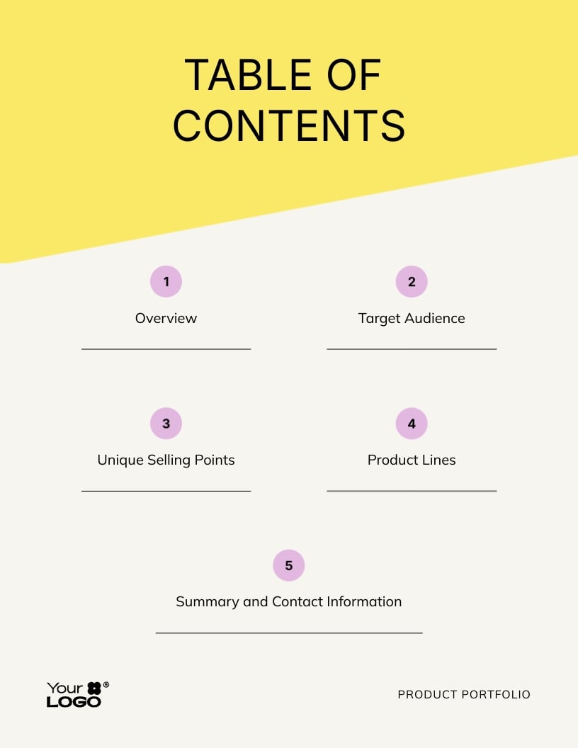 New Product Portfolio Template - Slide 2 New Product Portfolio Template - Slide 2