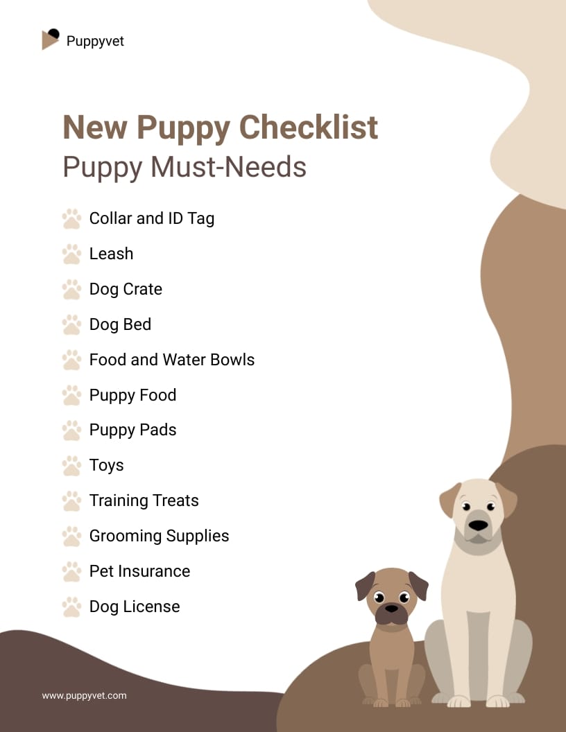 New Puppy Checklist Template