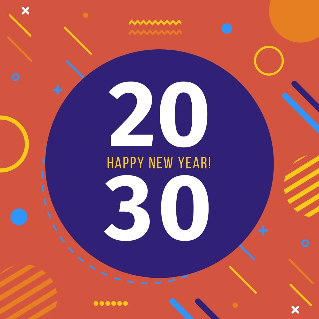 New Year Shapes Instagram Post Template