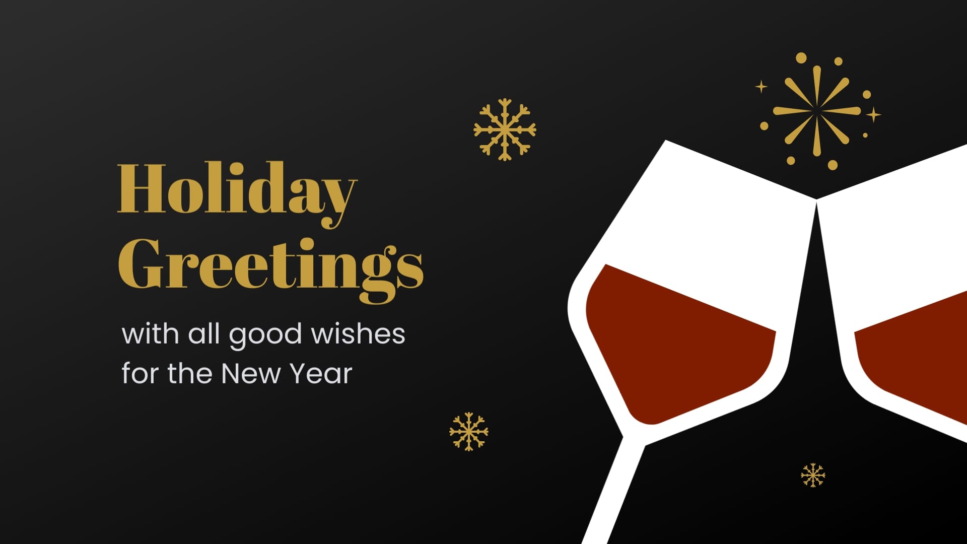 New Years Greetings Gift Card Animated Social Graphic Template