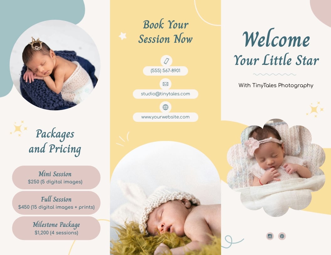 Newborn Photography Brochure Template