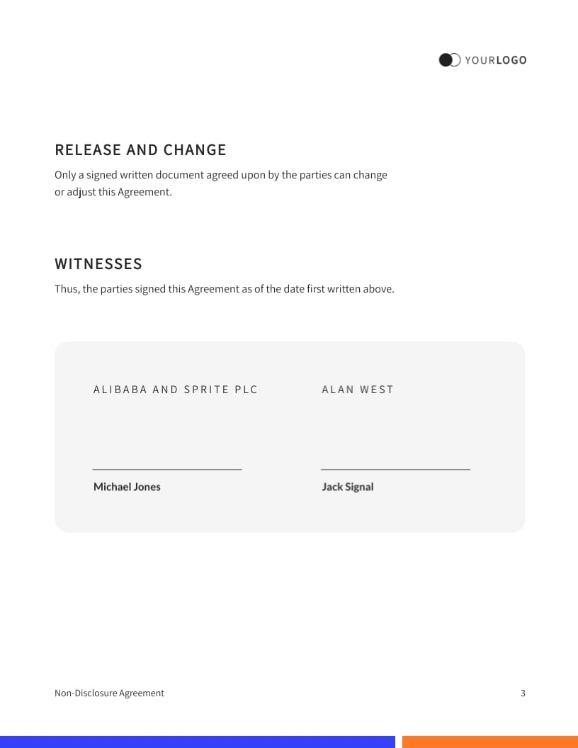 Non-Disclosure Agreement Template - Slide 4 Non-Disclosure Agreement Template - Slide 4