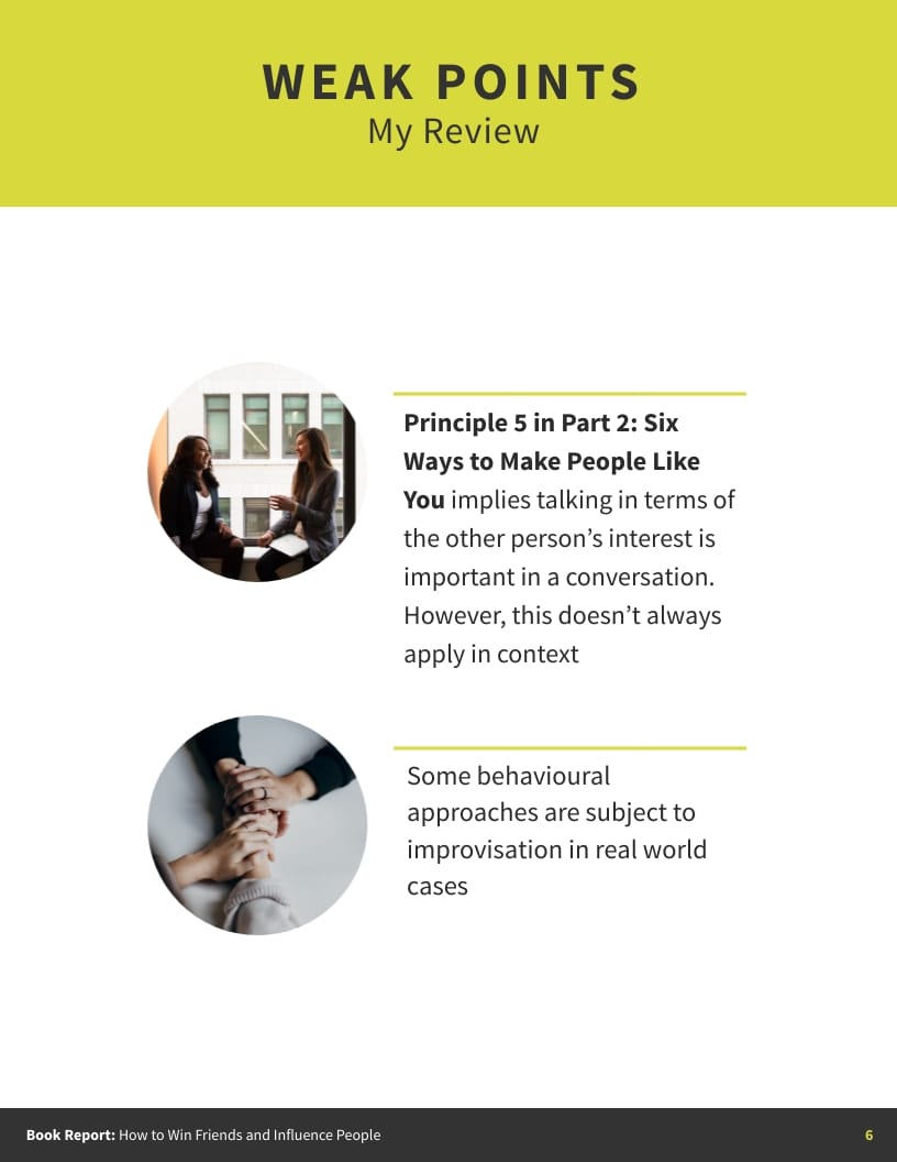 Non-Fiction Book Report Template - Slide 6 Non-Fiction Book Report Template - Slide 6