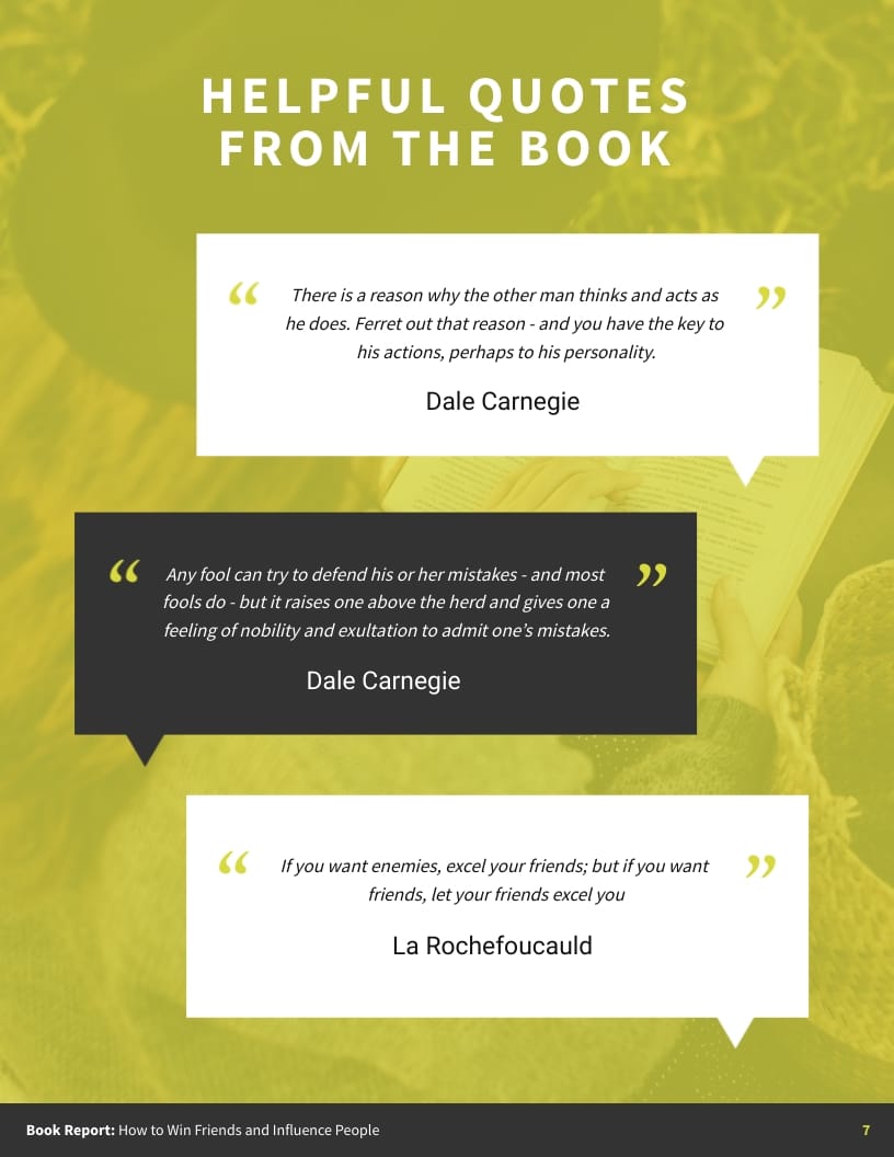 Non-Fiction Book Report Template - Slide 7 Non-Fiction Book Report Template - Slide 7