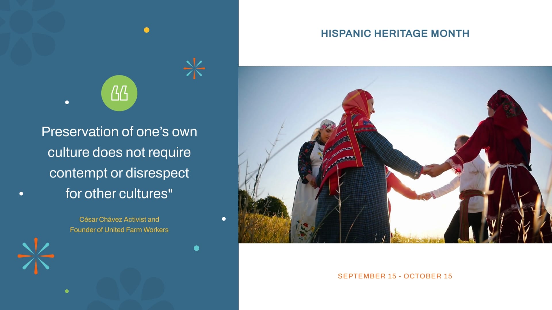 Non Profit Hispanic Heritage Month Greeting Card Template