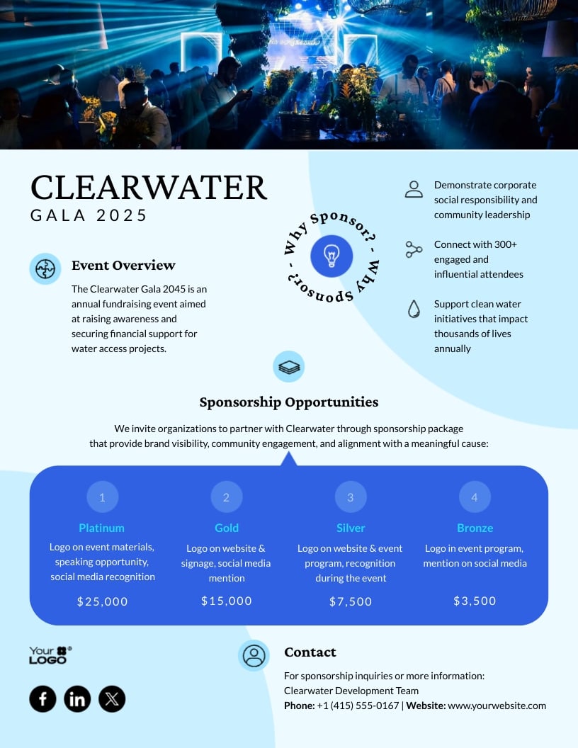 Nonprofit Event Sponsorship Request One Pager Template Nonprofit Event Sponsorship Request One Pager Template