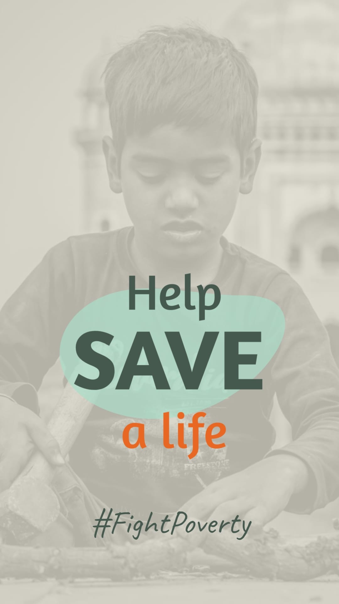 Nonprofit Fundraiser Facebook Video Ad Vertical Template