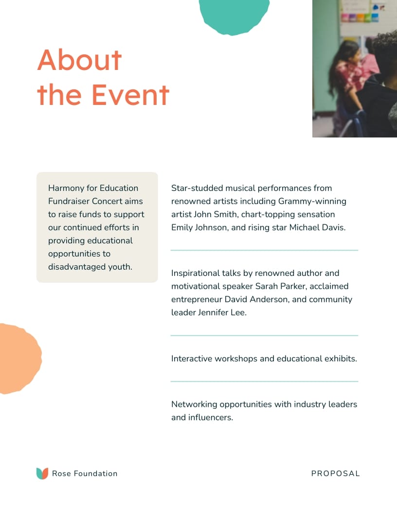 Nonprofit Sponsorship Packages Proposal