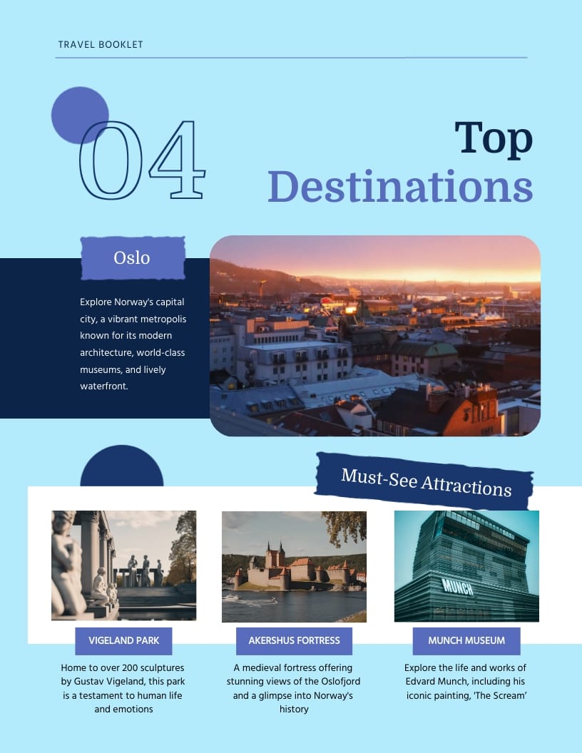 Norway Travel Booklet Template - Slide 4 Norway Travel Booklet Template - Slide 4